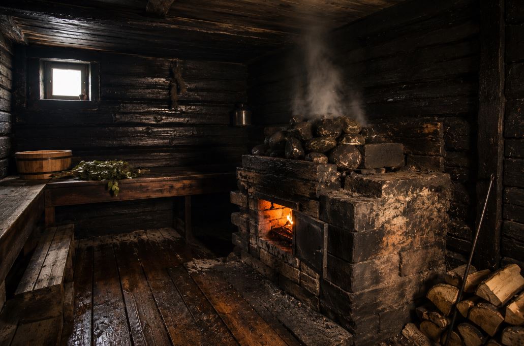 Русская баня по черному